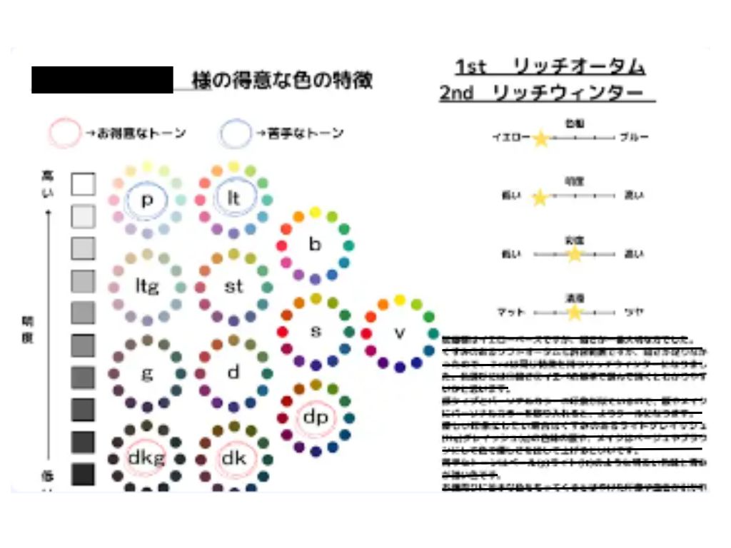 カラーアドバイスシート